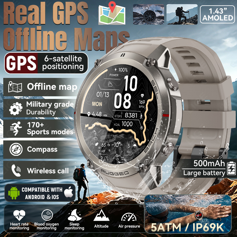 Korean Men Lifestyle - 500mAh Battery GPS Offline Maps Sport