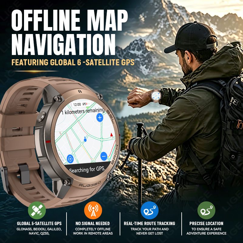 Men Smart Watch GPS Offline Ma - Korean Men Lifestyle review and price